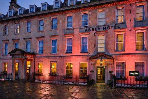 a red brick building with aady hotel written on it at Abbey Hotel Bath, a Tribute Portfolio Hotel in Bath