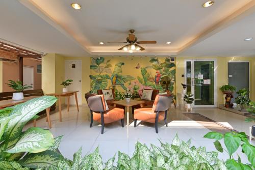 Χώρος καθιστικού στο Salin Home Hotel Ramkhamhaeng