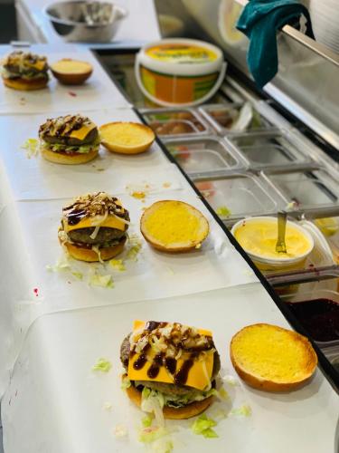 a table with some food on top at ALPINE COUNTRY MOTEL plus FREE COFFEE in Cooma