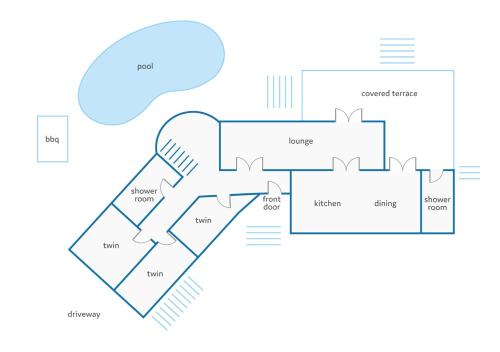 План на етажите на Villa SAmarador by Villa Plus
