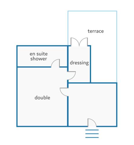 um diagrama de bloco de um chuveiro privado aberto em Villa SAmarador by Villa Plus em Cala en Blanes