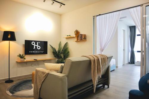 TV a/nebo společenská místnost v ubytování The Shore by Homesuite'