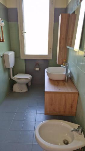 a bathroom with a sink and a toilet at Wine House in Capannori