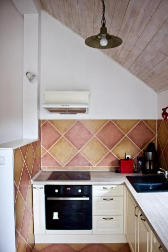 Svaty Prokop Luxury Apartment Boží Darにあるキッチンまたは簡易キッチン