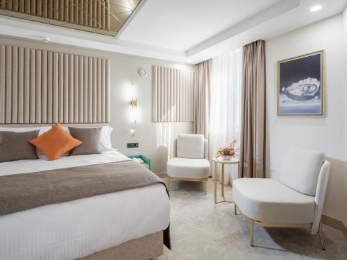 Cama o camas de una habitación en Perla Pura