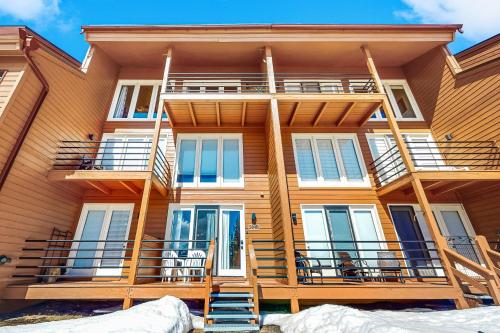 a house with balconies on the side of it at Timber Ridge 504B in Silverthorne