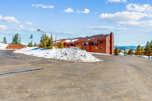 a pile of snow in front of a building at Timber Ridge 504B in Silverthorne