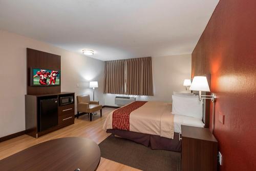 Postel nebo postele na pokoji v ubytování Red Roof Inn PLUS+ Poughkeepsie