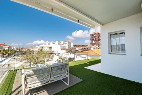Balkón nebo terasa v ubytování Precioso chalet a pie de playa