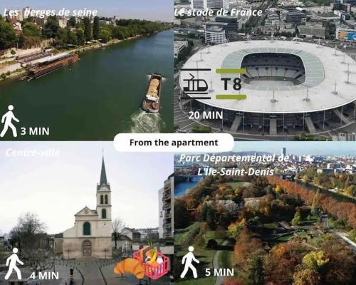 Afbeelding uit fotogalerij van Studio Indépendant avec terrasse proche Paris in Épinay-sur-Seine