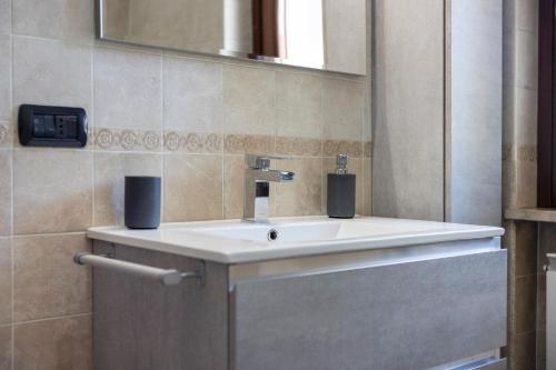 Koupelna v ubytování Casa La Corte in centro, self check in