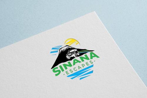 un logo per un surfista su una tavola da surf di Sinana Escapes - Arusha ad Arusha