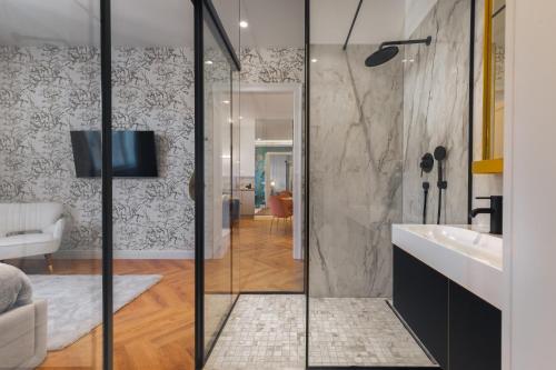 Koupelna v ubytování GRAND apartments ZAGREB