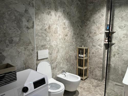 Koupelna v ubytování AM Apartment Tirana