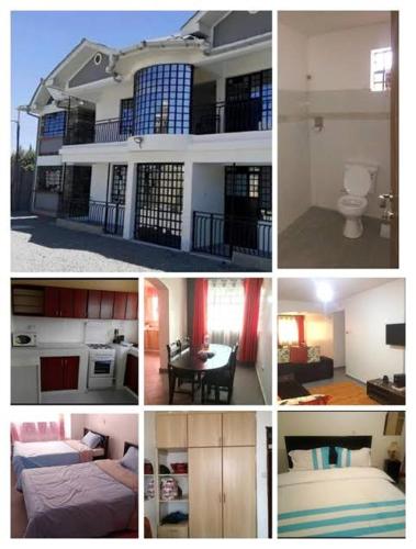 a collage of different pictures of a house at Js apartments in Narok