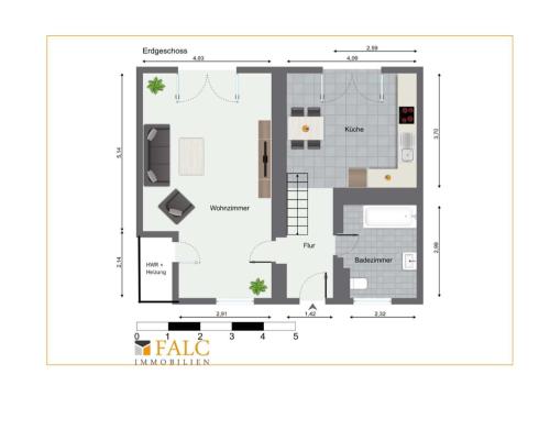 a floor plan of a house at Ferienwohnung Seeblick in Retgendorf