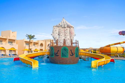 a water slide at a resort with a water park at Pickalbatros Vita Resort - Portofino Marsa Alam in Abu Dabab