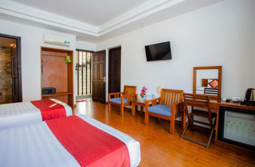 Μια τηλεόραση ή/και κέντρο ψυχαγωγίας στο Trendy Life Villa Hoi An