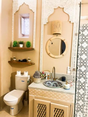 Un baño de Riad Green Vines