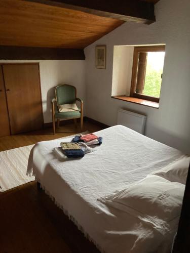 Postel nebo postele na pokoji v ubytování Gîte col de la lauze