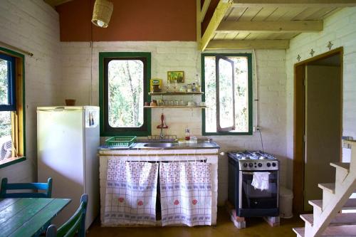 Dapur atau dapur kecil di Sítio Pindorama