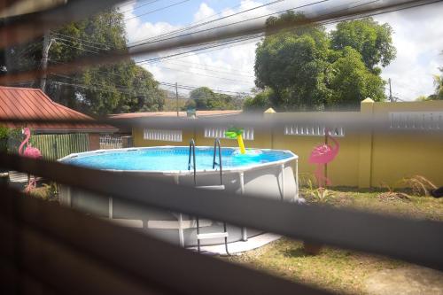 a swimming pool with a toy in a yard at The ARC in Scarborough