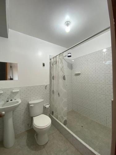 Koupelna v ubytování Casa Hospedaje El Trebol