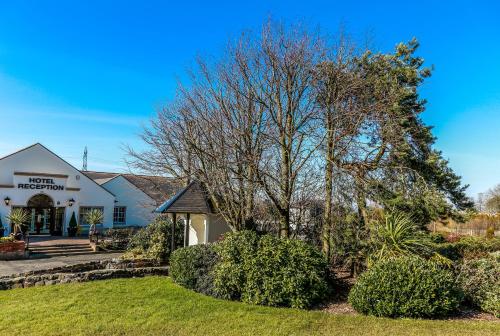 a house with a tree in the front yard at Ballymac Hotel in Stonyford