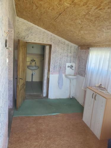 bagno con lavandino e servizi igienici in camera di Vojkanov Salas Backa Palanka a Bačka Palanka