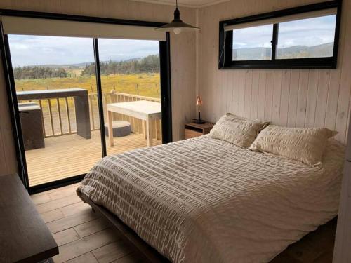 Postel nebo postele na pokoji v ubytování Casa vista panorámica a pasos de la playa
