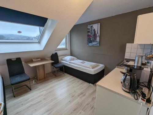 מיטה או מיטות בחדר ב-City Apartment & Lift - Hoeft