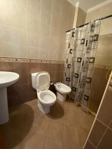 a bathroom with a toilet and a sink at DEPARTAMENTO EN PARANÁ ZONA CENTRO in Paraná