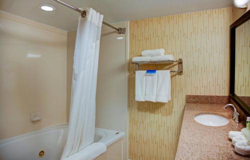 Ett badrum på Holiday Inn Express Tyler South, an IHG Hotel