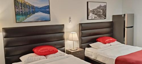 Postel nebo postele na pokoji v ubytování Mountain View Hope Motel