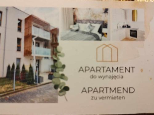 a sign that says apartment do vancouver apartments at Apartament Jagiełły in Olsztynek