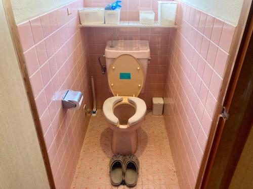 Koupelna v ubytování Guesthouse NAMAZU