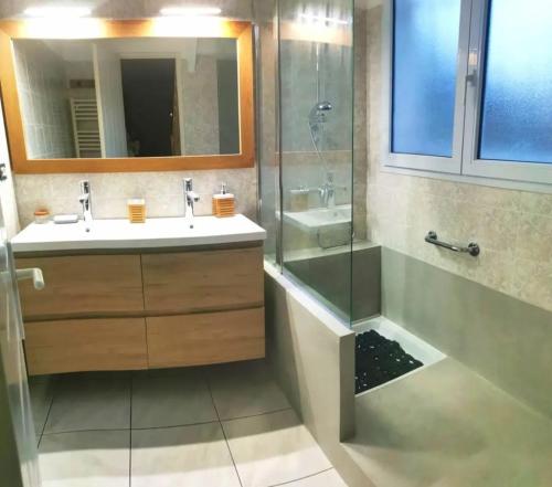 Et badeværelse på La Maison d'en face