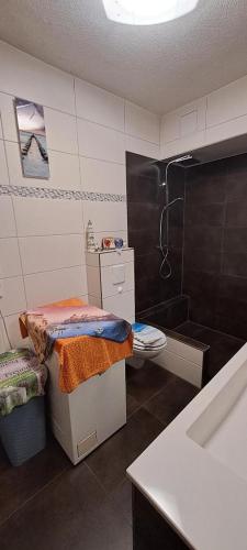 bagno con doccia e lavandino di wohnen bei Goethes a Lipsia