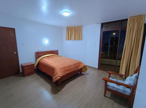 Кровать или кровати в номере LOS NEVADOS II