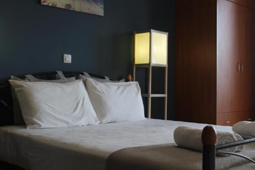 Katil atau katil-katil dalam bilik di Village Drapanias Apartments