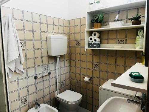 Koupelna v ubytování Santa Sofia house