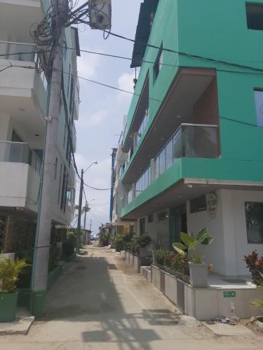 an empty street in an apartment building at Dreimar Hotel Boutique in Cartagena de Indias