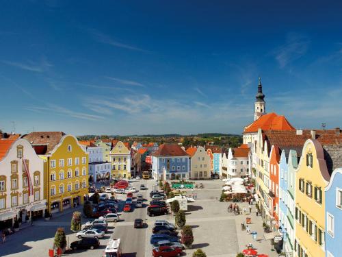 Nespecifikovaný výhled na destinaci Schärding nebo výhled na město při pohledu z hotelu
