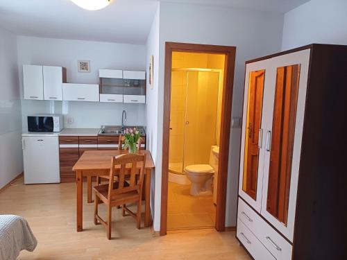 Pokoje Vesuvio i apartament tesisinde mutfak veya mini mutfak