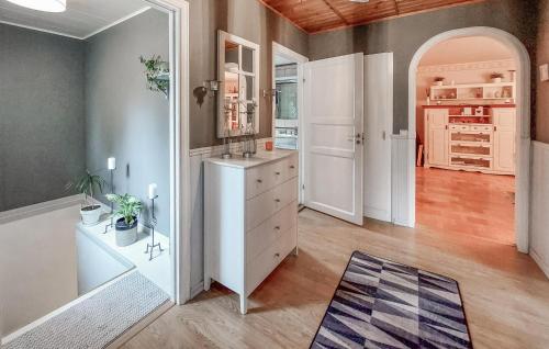 a bathroom with a sink and a counter in a room at Gorgeous Home In Gemla With Private Swimming Pool, Can Be Inside Or Outside in Gemla
