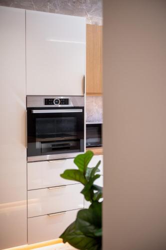 Kuchyň nebo kuchyňský kout v ubytování Num Suites & Lofts Athens