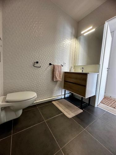 a bathroom with a toilet and a sink at Magnifique appartement à Rueil Malmaison in Rueil-Malmaison