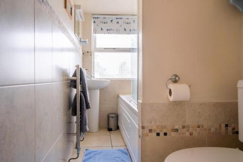 Et badeværelse på Llety Newport, Pembrokeshire