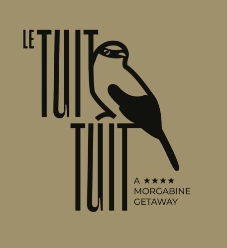 a bird sitting on a perch in a logo at Hôtel le Tuit-Tuit in La Plaine des Palmistes