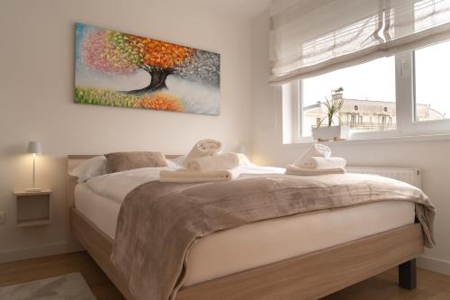 Кровать или кровати в номере Apartment Sole